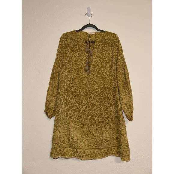 Spell & The Gypsy Spell Wild Thing Tunic Dress Safari Cheetah Print Size M - Picture 1 of 9